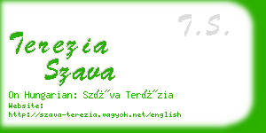 terezia szava business card